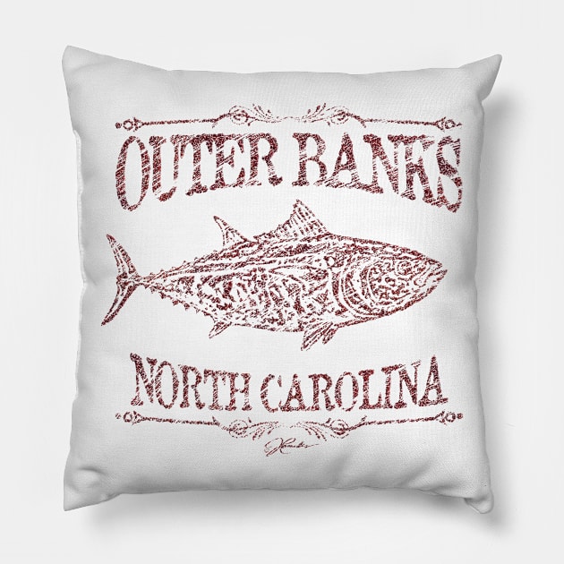 Outer Banks, NC, Bluefin Tuna Pillow by jcombs