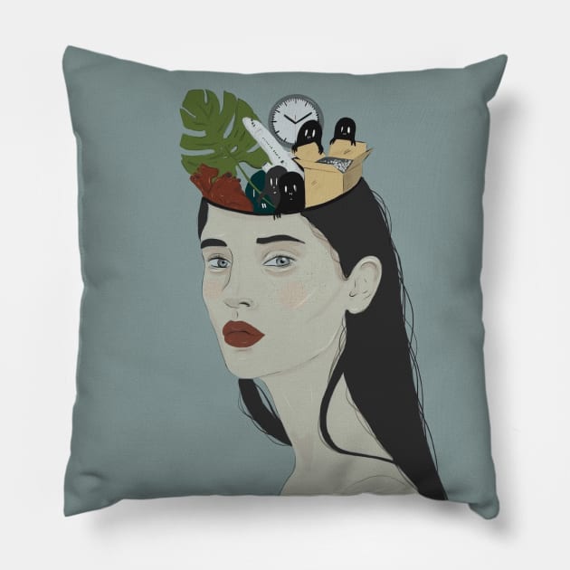 Things in my Head Pillow by DemoNero