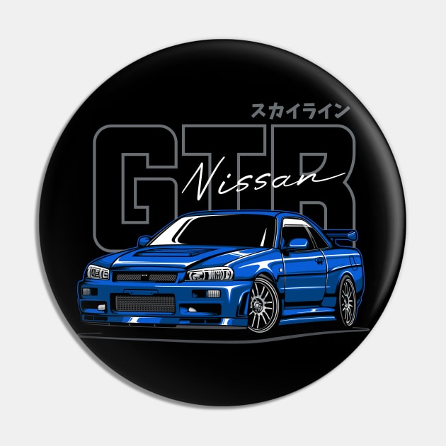 GTR R34 Blue Pin by cturs