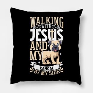 Jesus and dog - Kangal Shepherd Pillow