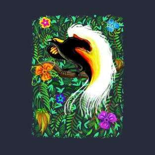 Paradise Bird Fire Feathers T-Shirt