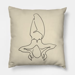 Cancer Celestial Line Art Pillow