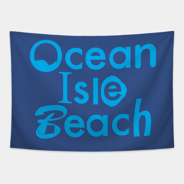 Ocean Isle Beach version 2 Tapestry by KensLensDesigns