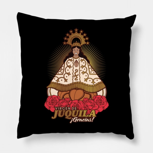 VIRGEN DE JUQUILA GRACIAS! Pillow by Velvet Love Design 