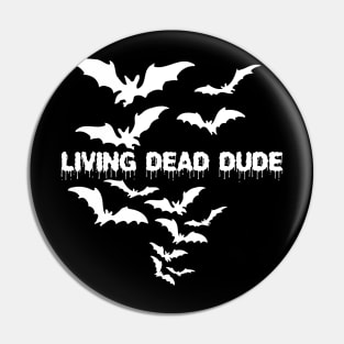 Living Dead Girl Gothic Vampire Twilight Grunge Punk Post Bats Wings Pin