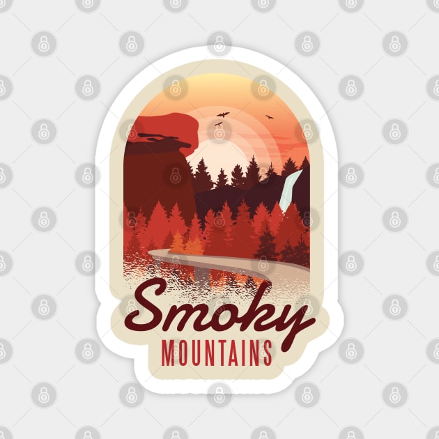 Great Smoky Mountains National Park Cuyahoga Valley Magnet by HiFi Tees