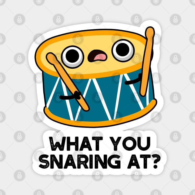 What Are You Snaring At Cute Drummer Drum Pun Magnet by punnybone