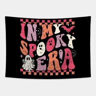 In My Spooky Era Groovy Hippie Halloween Ghost Vintage Tapestry