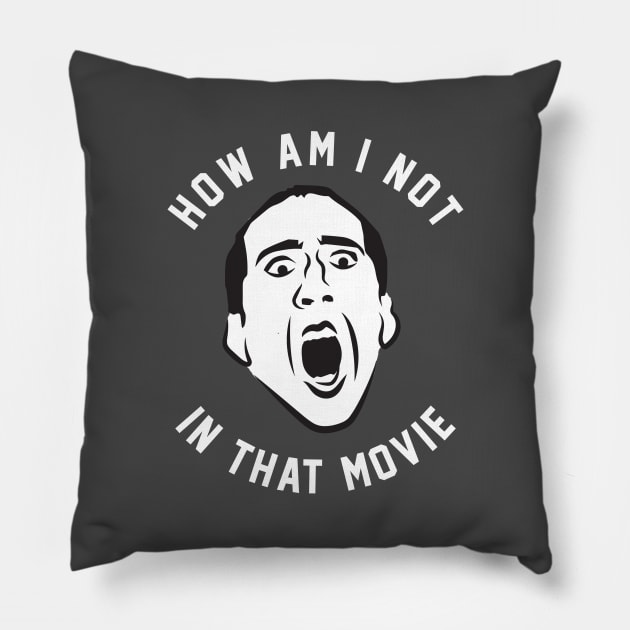 How am I not in that movie - Andy Samberg as Nicolas Cage Pillow by BodinStreet