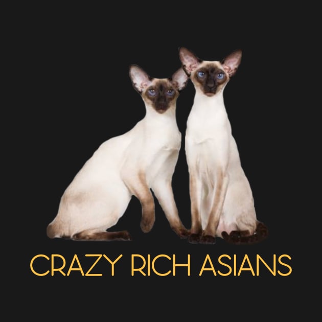 Crazy Rich Siamese Cats by CeeGunn