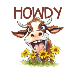 Howdy - Funny Cow T-Shirt