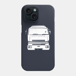 Leyland T45 Roadtrain 1980s classic lorry monoblock white Phone Case