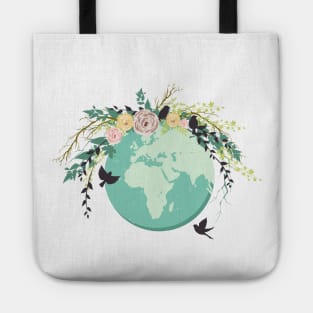 Cute Earth Day Globe Tote