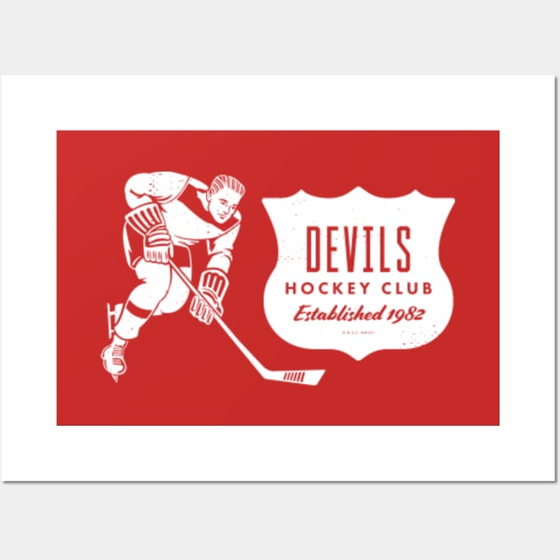 Vintage Hockey - New Jersey Devils (White Devils Wordmark) T-Shirt