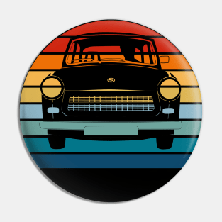 Vintage Sunset Classic Car Retro Design Pin