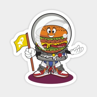 Burger Astronaut Magnet