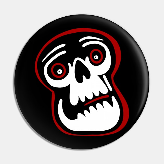 Cartoon skull with red highlights Pin by DaveDanchuk