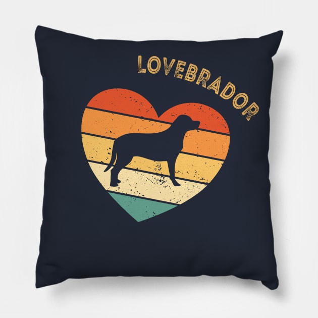 Labrador Retriever Golden Retriever Retro Designs Pillow by Lomitasu