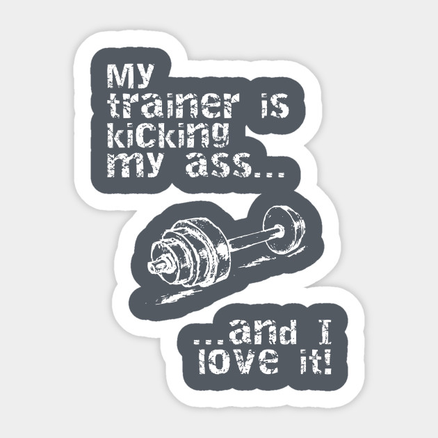 Train Hard - White - Fitness - Sticker