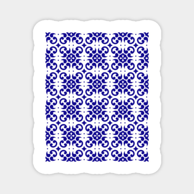 Blue And White Decorative Tile Tile Magnet Teepublic