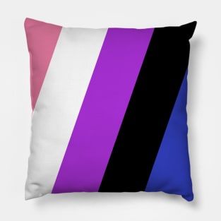 Proud Gender Fluid Pride Flag (Proud LGBTQ+ Community Pride Flag) v2 Pillow