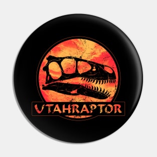 Utahraptor Fossil Skull Pin