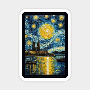 Vincent van Gogh starry night style Sydney Magnet