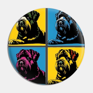 Bouvier des Flandres Pop Art - Dog Lover Gifts Pin