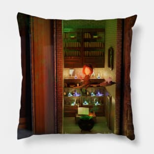 Book nook diorama - witching hour Pillow