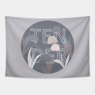 Tender Night Flowers Tapestry