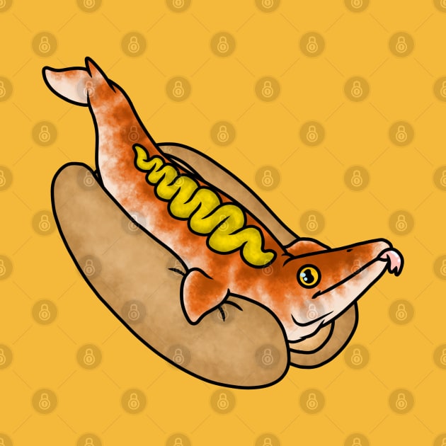 Mosasaur Hotdog by saradrawspaleo