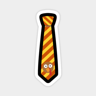 Striped Turkey Tie for Thanksgiving Fun Magnet