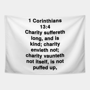 1 Corinthians 13:4  King James Version (KJV) Bible Verse Typography Tapestry