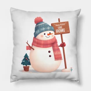 Snowman: Snow Place Like Home Pillow
