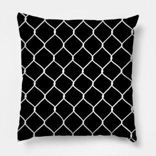 Chain Link Fence (White) Pillow