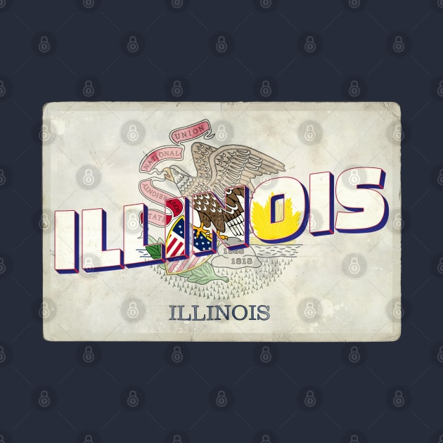 Illinois vintage style retro souvenir by DesignerPropo