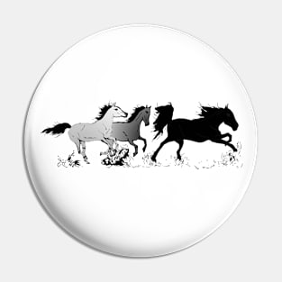 Wild horses galloping fast horse lover Pin