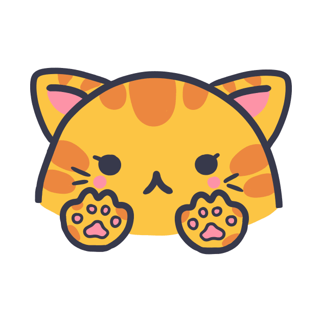 cute kawaii orange striped cat by grafitytees