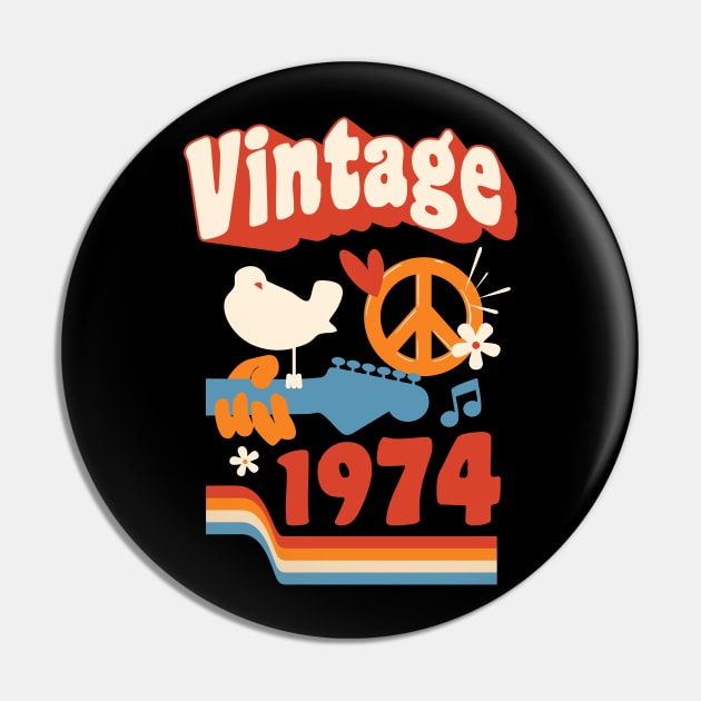 Vintage 1974 - Woodstock Style Pin by marieltoigo