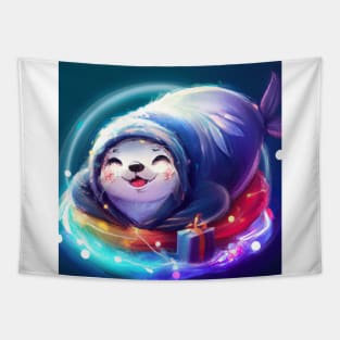 Cute Seal Drawing Tapestry