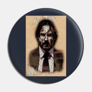 KEANU portrait Vintage Art Style Pin