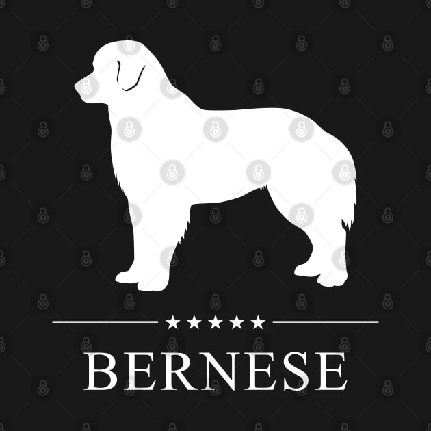 Bernese Dog White Silhouette by millersye