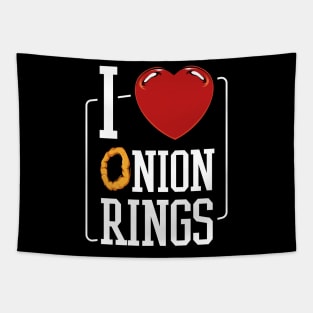 I Love Onion Rings - Vegetable Food Statement Quote Tapestry