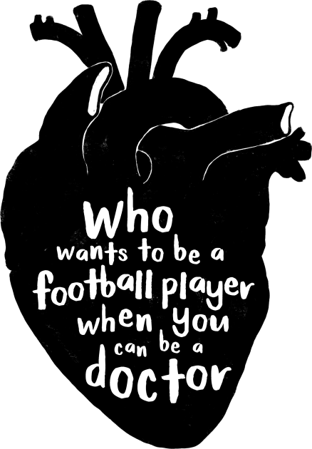 Who wants to be a football player when you can be a doctor Kids T-Shirt by whatafabday