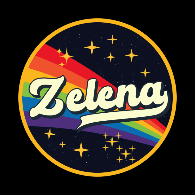 Zelena // Rainbow In Space Vintage Style by LMW Art