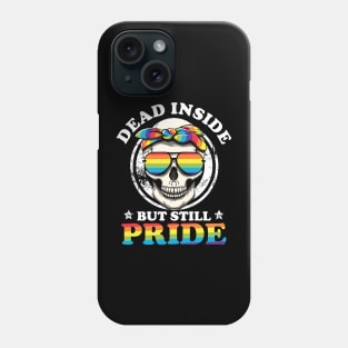 Dead Inside but Still Pride LGBTQ Community Raimbow Vintage Phone Case