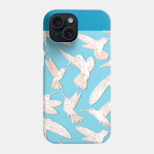 Blue Riso Hummingbirds Phone Case