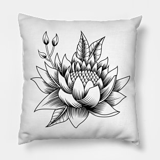 Lotus flower abstract Pillow