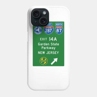 New York Thruway Northbound Exit 14A: Garden State Parkway New Jersey Phone Case