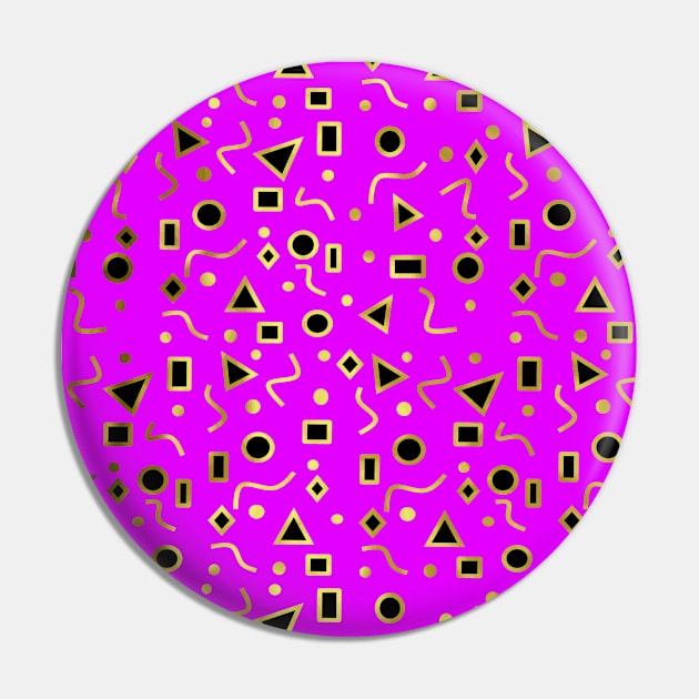 Purple Mod Shapes Pin by SartorisArt1